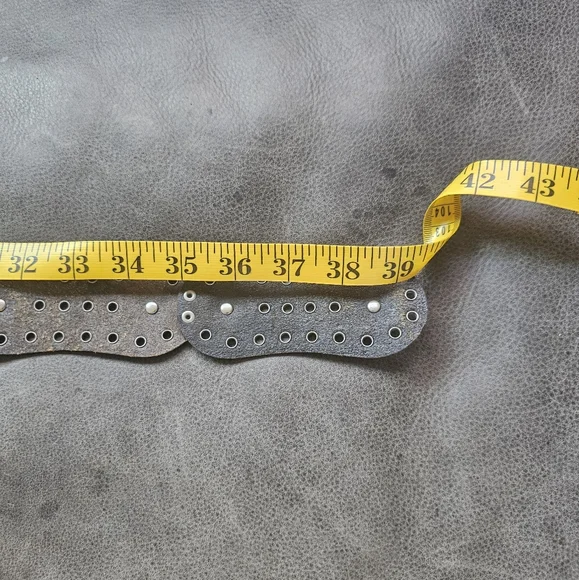 RARE Harley Davidson Concho Style Leather Grommet Studded Belt W/Buckle Medium - Picture 6 of 6